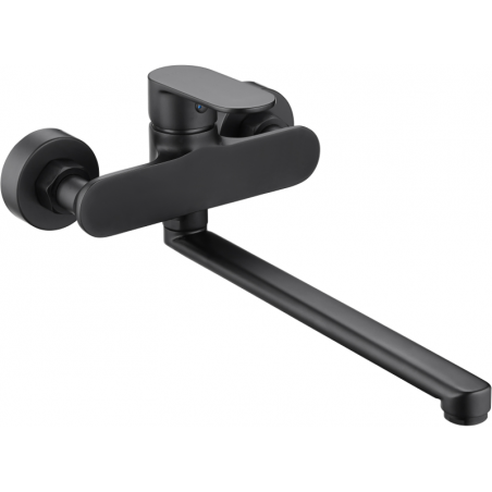 Mexen Milo long spout bath tap, black - 71335-70