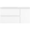 Mexen Orio Badezimmerschrank 90 cm mit Waschbecken Otis links, 2S, 1D, weiß matt - 91A13-09047-3-BBFFF01-W18L01