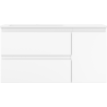 Mexen Orio bathroom cabinet 90 cm with Otis left basin, 2S, 1D, matte white - 91A13-09047-3-BBFFF01-W18L01