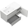 Mexen Orio badkamerkast 90 cm met Otis wastafel links, 2S, 1D, grijs mat/wit mat - 91A13-09047-3-BBFFF62-W18L01