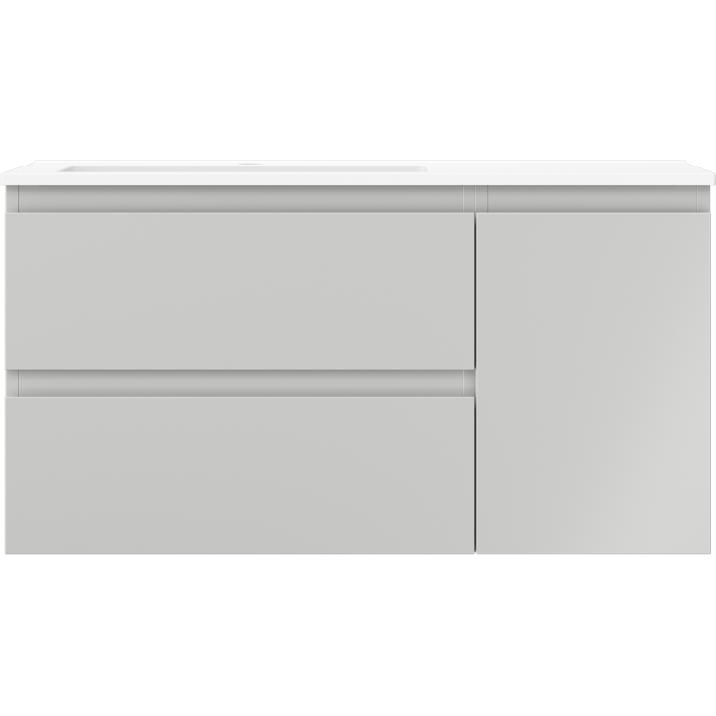 Mexen Orio Buedzëmmerbriet 90 cm mat Waasserkrunn Otis lénks, 2S, 1D, gro matte/wäiss matte - 91A13-09047-3-BBFFF62-W18L01