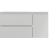 Mexen Orio Badezimmerschrank 90 cm mit Waschtisch Otis links, 2S, 1D, graumatt/weißmatt - 91A13-09047-3-BBFFF62-W18L01