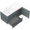 Mexen Orio mobiletto da bagno 90 cm con lavabo Otis sinistro, 2S, 1D, grafite opaco/bianco opaco - 91A13-09047-3-BBFFF66-W18L01
