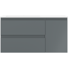 Mexen Orio armoire de salle de bain 90 cm avec lavabo Otis à gauche, 2S, 1D, graphite mat/blanc mat