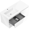 Mexen Orio gabinete de baño 100 cm con lavabo Otis izquierdo, 2S, 1D, blanco brillo - 91A13-10047-3-BBFFF00-W18L00