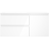 Mexen Orio armoire de salle de bain 100 cm avec lavabo Otis gauche, 2S, 1P, blanc brillant - 91A13-10047-3-BBFFF00-W18L00
