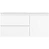 Mexen Orio Badezimmerschrank 100 cm mit Otis-Waschtisch links, 2S, 1D, weiß matt - 91A13-10047-3-BBFFF01-W18L01
