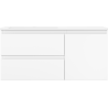 Mexen Orio bathroom cabinet 100 cm with Otis left sink, 2S, 1D, white matte - 91A13-10047-3-BBFFF01-W18L01