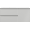 Mexen Orio armoire de salle de bain 100 cm avec lavabo Otis à gauche, 2 tiroirs, 1 porte, gris mat/blanc mat