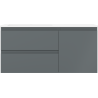 Mexen Orio badkamerkast 100 cm met wastafel Otis links, 2S, 1D, grafiet mat/wit mat - 91A13-10047-3-BBFFF66-W18L01