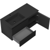 Mexen Orio mueble de baño de 100 cm con lavabo Otis izquierdo, 2S, 1D, negro mate - 91A13-10047-3-BBFFF71-W18L71