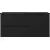 Mexen Orio 100 cm bathroom cabinet with left Otis sink, 2S, 1D, matte black - 91A13-10047-3-BBFFF71-W18L71