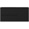 Mexen Orio meuble de salle de bain 100 cm avec lavabo Otis gauche, 2S, 1D, noir mat - 91A13-10047-3-BBFFF71-W18L71