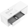 Mexen Orio armoire de salle de bain 120 cm avec lavabo Otis gauche, 2S, 1D, blanc brillant - 91A13-12047-3-BBFFF00-W18L00