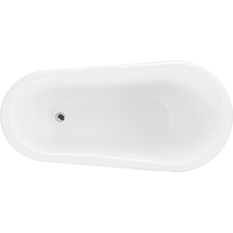 Mexen Retro bañera exenta 150 x 73 cm, blanca, patas cromadas - 53251507300-00