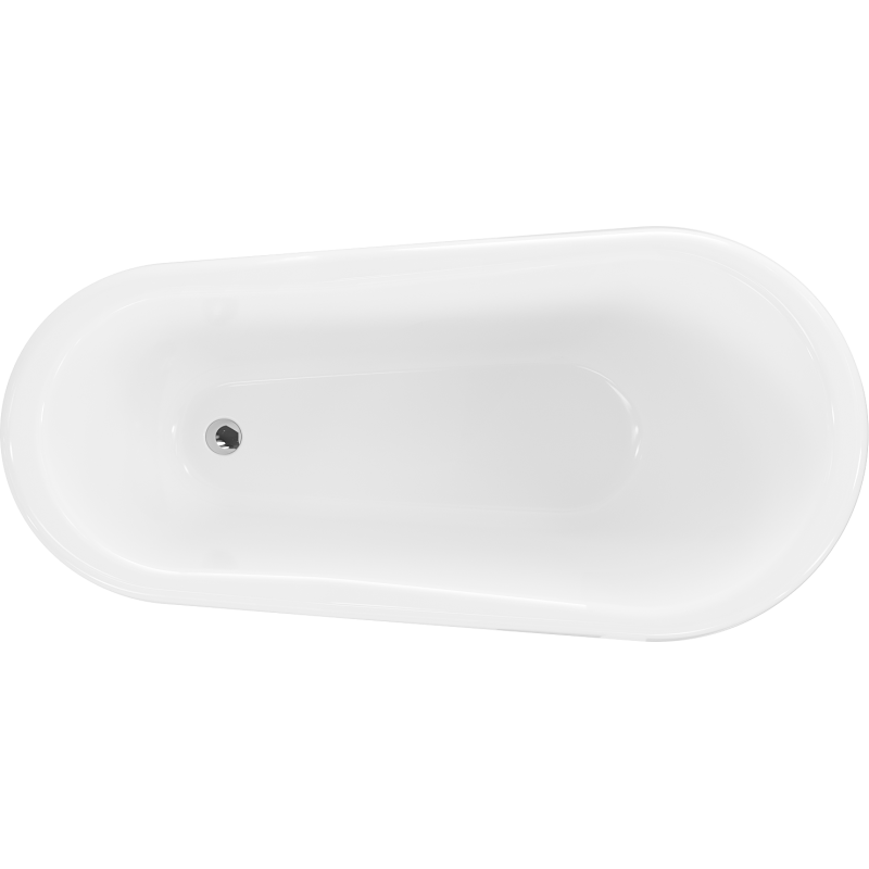 Mexen Retro vrijstaande badkuip 150 x 73 cm, wit, chromen poten - 53251507300-00