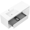 Mexen Orio bathroom cabinet 120 cm with Otis left sink, 2S, 1D, white matte - 91A13-12047-3-BBFFF01-W18L01