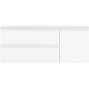 Mexen Orio Badezimmerschrank 120 cm mit Waschbecken Otis links, 2S, 1D, weiß matt - 91A13-12047-3-BBFFF01-W18L01