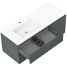 Mexen Orio meuble de salle de bain 120 cm avec lavabo Otis gauche, 2S, 1D, graphite mat/blanc mat - 91A13-12047-3-BBFFF66-W18L01