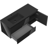 Mexen Orio mueble de baño de 120 cm con lavabo Otis izquierdo, 2S, 1D, negro brillo/negro mate - 91A13-12047-3-BBFFF70-W18L71
