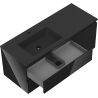 Mexen Orio meuble de salle de bain 120 cm avec lavabo Otis gauche, 2S, 1D, noir brillant/noir mat - 91A13-12047-3-BBFFF70-W18L71