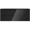 Mexen Orio mobile bagno 120 cm con lavabo Otis sinistro, 2S, 1D, nero lucido/nero opaco - 91A13-12047-3-BBFFF70-W18L71