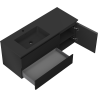 Mexen Orio meuble de salle de bain 120 cm avec lavabo Otis gauche, 2S, 1D, noir mat - 91A13-12047-3-BBFFF71-W18L71