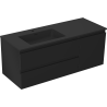 Mexen Orio Badezimmerschrank 120 cm mit linker Waschbecken Otis, 2S, 1D, schwarz matt - 91A13-12047-3-BBFFF71-W18L71