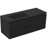Mexen Orio meuble de salle de bain 120 cm avec lavabo Otis gauche, 2S, 1D, noir mat - 91A13-12047-3-BBFFF71-W18L71