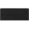 Mexen Orio Badezimmerschrank 120 cm mit linker Waschbecken Otis, 2S, 1D, schwarz matt - 91A13-12047-3-BBFFF71-W18L71