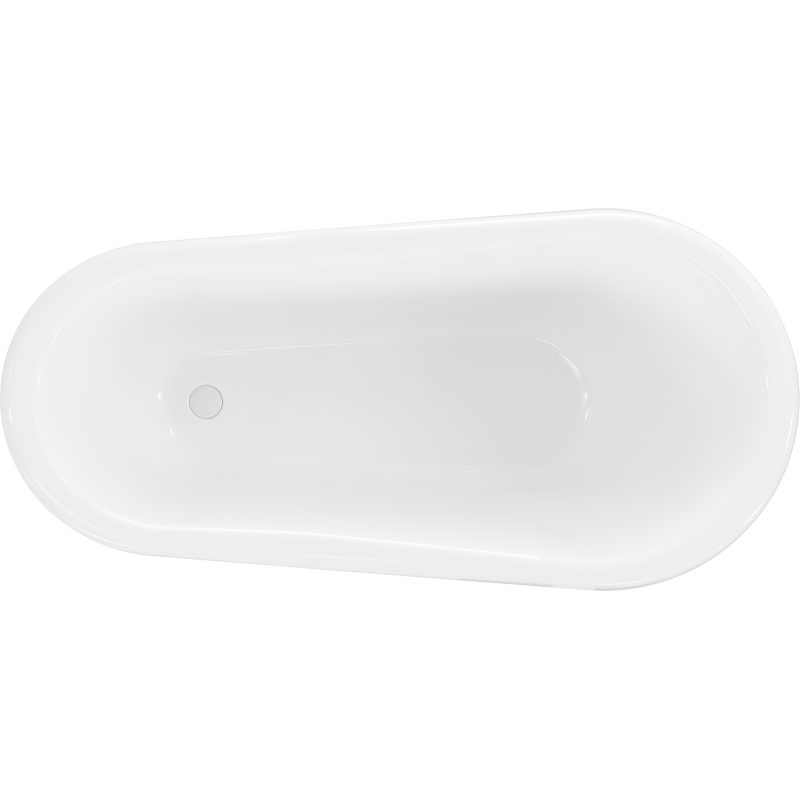 Mexen Retro fristående badkar 150 x 73 cm, vit, ben vita - 53251507300-20
