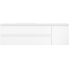 Mexen Orio Badezimmerschrank 160 cm mit Waschbecken Otis links, 2S, 1T, weiß matt - 91A13-16047-3-BBFFF01-W18L01