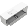 Mexen Orio bathroom cabinet 160 cm with left Otis sink, 2S, 1D, gray matte/white matte - 91A13-16047-3-BBFFF62-W18L01