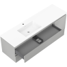 Mexen Orio meuble de salle de bains 160 cm avec lavabo Otis à gauche, 2T, 1P, gris mat/blanc mat - 91A13-16047-3-BBFFF62-W18L01