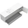 Mexen Orio meuble de salle de bains 160 cm avec lavabo Otis à gauche, 2T, 1P, gris mat/blanc mat - 91A13-16047-3-BBFFF62-W18L01