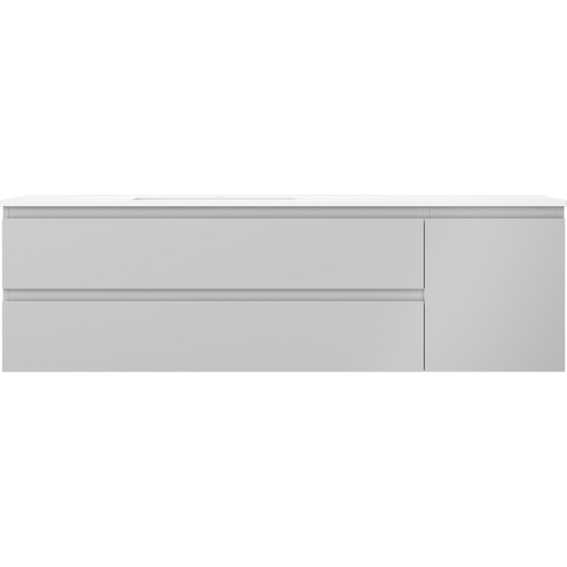 Mexen Orio badkamerkast 160 cm met wastafel Otis links, 2S, 1D, grijs mat/wit mat - 91A13-16047-3-BBFFF62-W18L01