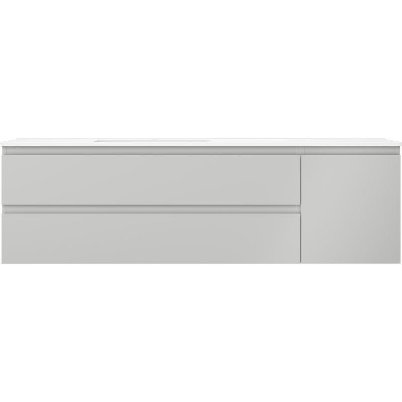 Mexen Orio mobile da bagno 160 cm con lavabo Otis sinistro, 2S, 1D, grigio opaco/bianco opaco - 91A13-16047-3-BBFFF62-W18L01