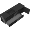Mexen Orio armario de baño de 160 cm con lavabo Otis izquierdo, 2S, 1D, negro brillo/negro mate - 91A13-16047-3-BBFFF70-W18L71