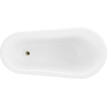 Mexen Retro μπανιέρα ελεύθερης τοποθέτησης 150 x 73 cm, λευκή, χρυσά πόδια