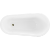 Mexen Retro vasca da bagno freestanding 150 x 73 cm, bianca, gambe dorate - 53251507300-50