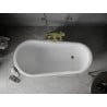 Mexen Retro vabaltseisev vann 150 x 73 cm, valge, kuldsed jalad - 53251507300-50
