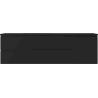 Mexen Orio 160 cm bathroom cabinet with Otis left sink, 2S, 1D, black matte - 91A13-16047-3-BBFFF71-W18L71