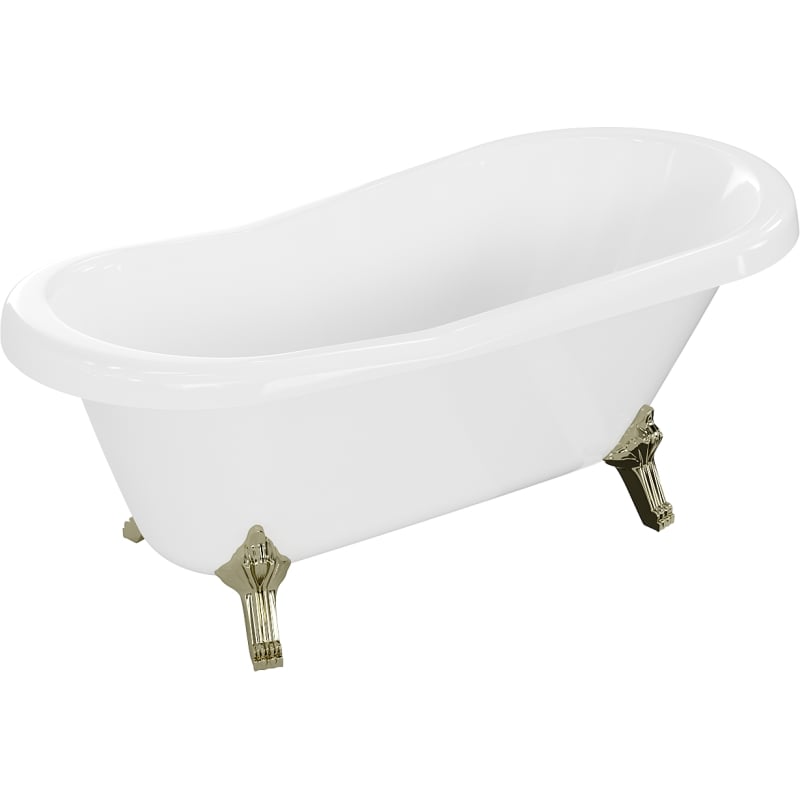 Mexen Retro freestanding bathtub 150 x 73 cm, white, gold legs - 53251507300-50