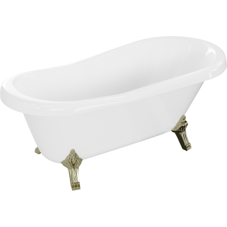 Mexen Retro freistehende Badewanne 150 x 73 cm, weiß, goldene Beine - 53251507300-50
