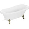 Mexen Retro freistehende Badewanne 150 x 73 cm, weiß, goldene Beine - 53251507300-50