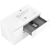Mexen Orio mobile bagno 90 cm con lavabo Otis destro, 2S, 1D, bianco lucido - 91A13-09047-3-BBFFF00-W18P00