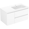 Mexen Orio badkamerkast 90 cm met wastafel Otis rechts, 2L, 1D, wit mat - 91A13-09047-3-BBFFF01-W18P01
