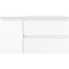 Mexen Orio Badezimmerunterschrank 90 cm mit Waschbecken Otis rechts, 2S, 1D, weiß matt - 91A13-09047-3-BBFFF01-W18P01