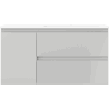 Mexen Orio 90 cm Badezimmerunterschrank mit Otis-Waschbecken rechts, 2S, 1D, grau matt/weiß matt - 91A13-09047-3-BBFFF62-W18P01