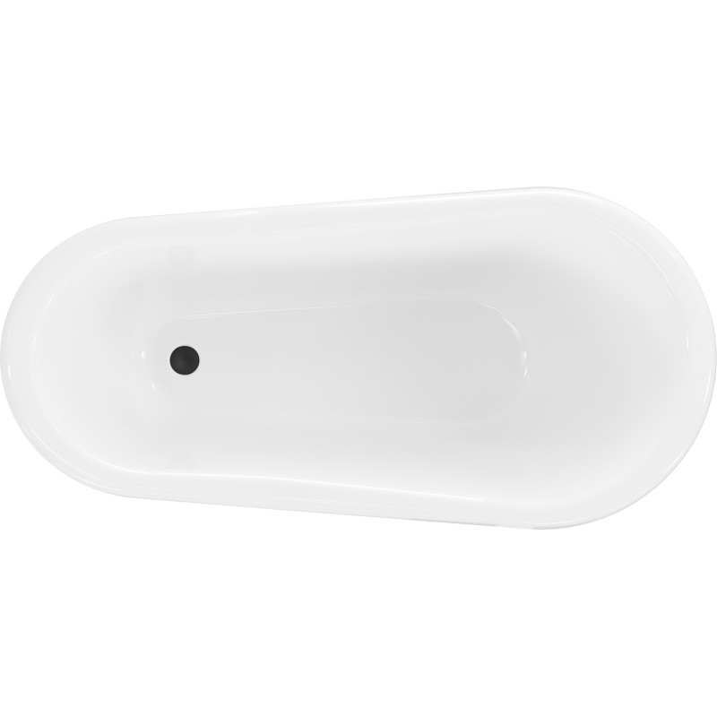 Mexen Retro samostojeća kada 150 x 73 cm, bijela, crne noge - 53251507300-70